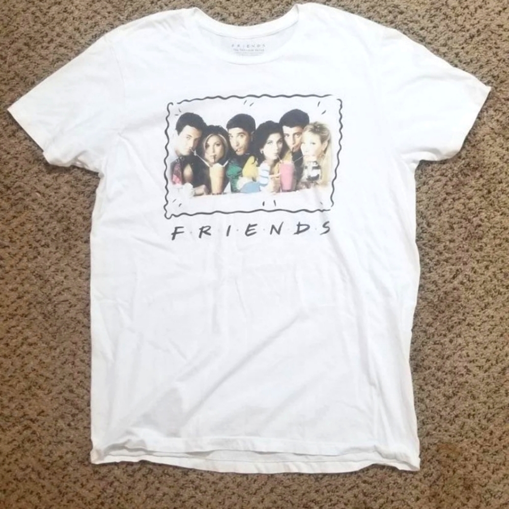 Friends T-Shirt Large Whitet